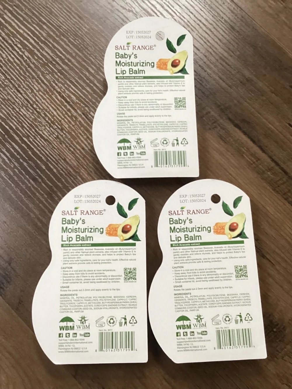 Salt Range Baby Moisturizing Lip Balm Bundle 0.18 oz each (6 lip balms) NEW